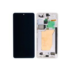 Sk�rm til Samsung Galaxy S26 Ultra S948B med ramme Hvid Service Pack formonteret 120Hz