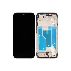 Sk�rm til Motorola Moto G67 / G77 med ramme Sort Service Pack 120Hz