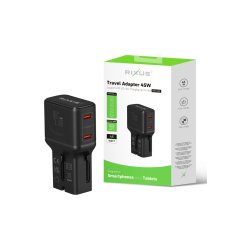 Rixus RXTA01 World Travel Charger 45W Sort