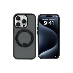 Rixus SnapGrip 360 Cover med MagSafe til iPhone 15 Pro Sort