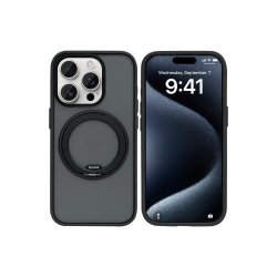 Rixus SnapGrip 360 Cover med MagSafe til iPhone 15 Pro Max Sort