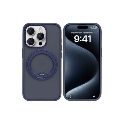 Rixus SnapGrip 360 Cover med MagSafe til iPhone 15 Pro Max Bl�
