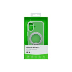 Rixus SnapGrip 360 Cover med MagSafe til iPhone 16 Hvid