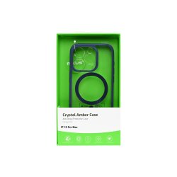 Rixus Crystal Amber Cover med MagSafe til iPhone 15 Pro Max Bl�