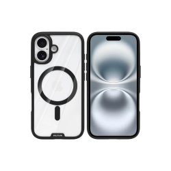 Rixus Crystal Amber Cover med MagSafe til iPhone 16 Sort