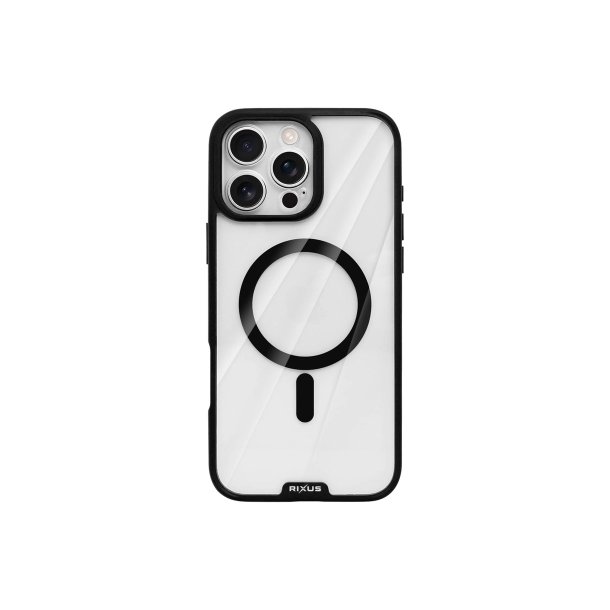 Rixus Crystal Amber Cover med MagSafe til iPhone 16 Pro Max Sort