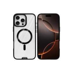 Rixus Crystal Amber Cover med MagSafe til iPhone 16 Pro Max Sort