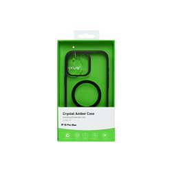 Rixus Crystal Amber Cover med MagSafe til iPhone 16 Pro Max Sort