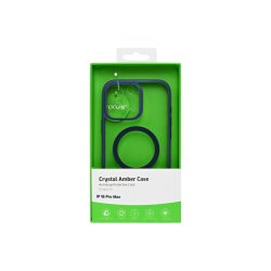 Rixus Crystal Amber Cover med MagSafe til iPhone 16 Pro Max Bl�