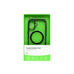 Rixus Crystal Amber Cover med MagSafe til iPhone 17 Sort