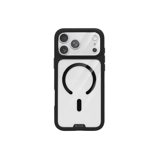 Rixus Crystal Amber Cover med MagSafe til iPhone 17 Pro Sort