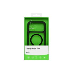 Rixus Crystal Amber Cover med MagSafe til iPhone 17 Pro Sort