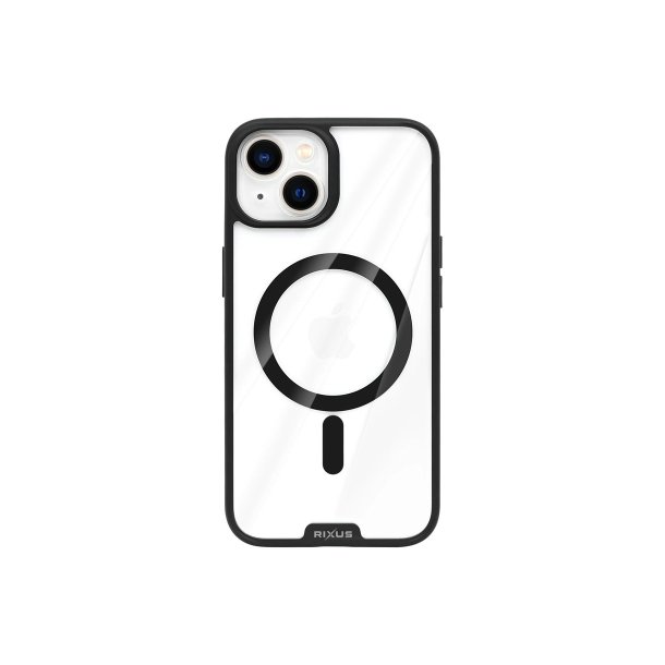 Rixus Crystal Amber Cover med MagSafe til iPhone 13 Sort