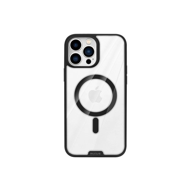 Rixus Crystal Amber Cover med MagSafe til iPhone 13 Pro Sort