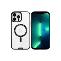 Rixus Crystal Amber Cover med MagSafe til iPhone 13 Pro Sort