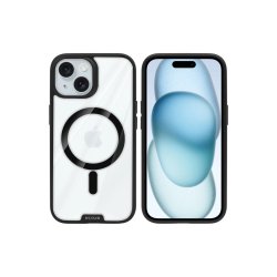 Rixus Crystal Amber Cover med MagSafe til iPhone 15 Sort