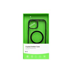 Rixus Crystal Amber Cover med MagSafe til iPhone 15 Sort