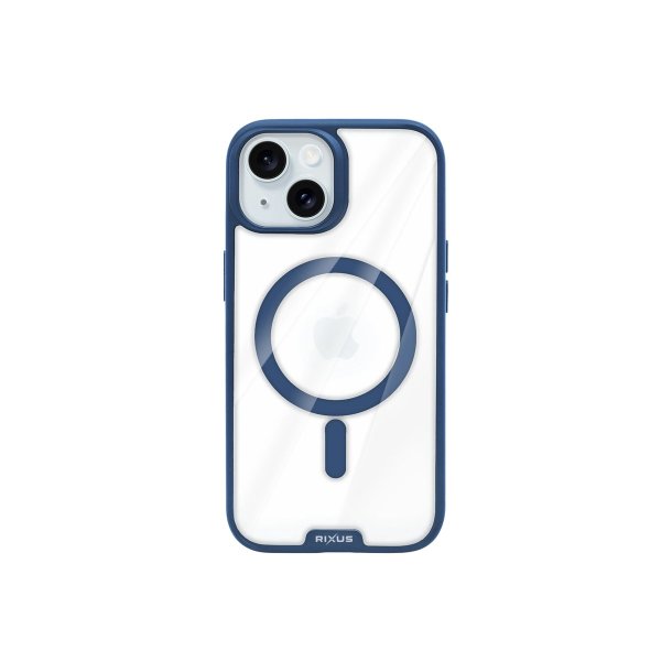 Rixus Crystal Amber Cover med MagSafe til iPhone 15 Bl�