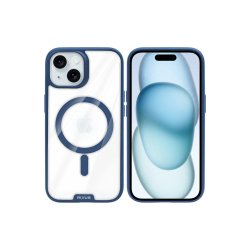 Rixus Crystal Amber Cover med MagSafe til iPhone 15 Bl�