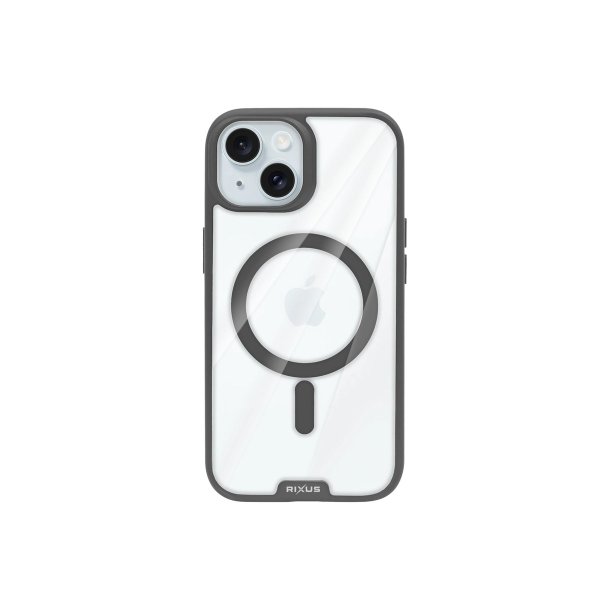 Rixus Crystal Amber Cover med MagSafe til iPhone 15 Gr�