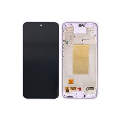 Sk�rm til Samsung Galaxy A37 A376B med ramme Light Violet Service Pack 120Hz