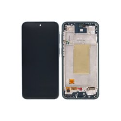 Sk�rm til Samsung Galaxy A37 A376B med ramme Graygreen Service Pack 120Hz