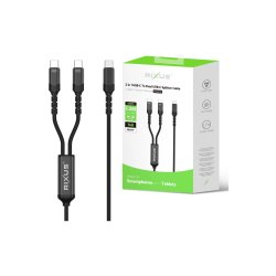 Rixus RXUC12 2 in 1 USB-C To Dual USB-C Splitter Kabel 140W
