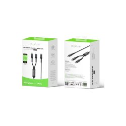 Rixus RXUC12 2 in 1 USB-C To Dual USB-C Splitter Kabel 140W