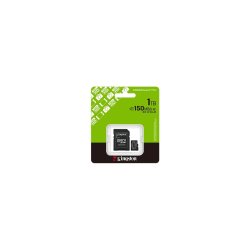 Kingston 1TB Canvas Select Plus microSD-hukommelseskort 100R A1 C10 Card med Adapter Sort