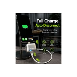 KH-51 Smart USB-C Auto Full Charge Disconnect Adapter 140W S�lv