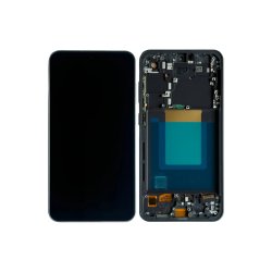 Sk�rm til Samsung Galaxy S24 FE S721B med ramme Sort Soft-OLED 120Hz