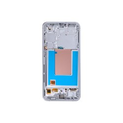 Sk�rm til Samsung Galaxy S24 FE S721B med ramme S�lv Soft-OLED 120Hz