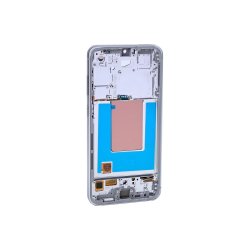 Sk�rm til Samsung Galaxy S24 FE S721B med ramme S�lv Soft-OLED 120Hz