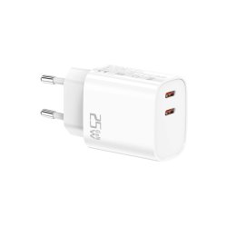 Hurtigoplader CH25WC2 Dual USB-C Ports 25W Hvid
