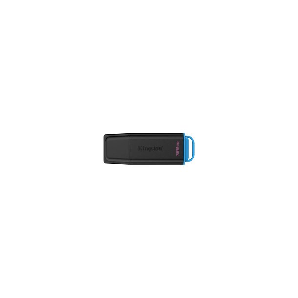 Kingston 128GB DataTraveler Exodia USB3.2 Gen 2 USB-flashdrev Sort og Bl�
