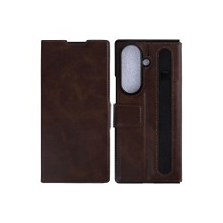 Rixus Wallet Cover med Pen Holder til Samsung Galaxy Z Fold8 Ultra Brown