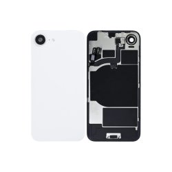 Bagglas til iPhone 16e med NFC og forst�rret kameraramme Hvid Pulled