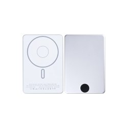 Til iPhone Ultra Thin Battery Pack Magnetic Charging 15W 5000mAh S�lv