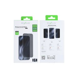 Rixus sk�rmbeskyttelse til iPhone 18 Pro Max H�rdet glas Privacy Full Cover Curved Edge