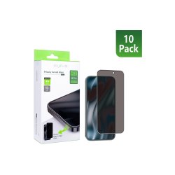 Rixus sk�rmbeskyttelse til iPhone 18 Pro H�rdet glas Privacy Full Cover Curved Edge 10-pak
