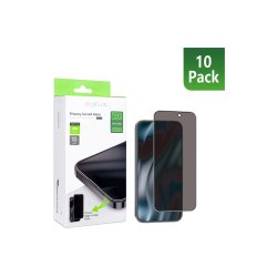 Rixus sk�rmbeskyttelse til iPhone 18 Pro Max H�rdet glas Privacy Full Cover Curved Edge 10-pak
