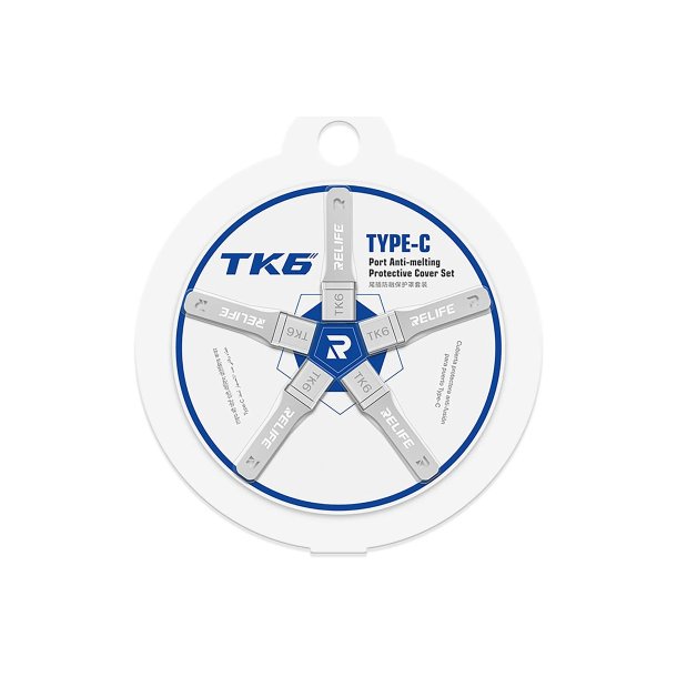 RELIFE TK6 USB-C beskyttelsess�t mod smeltning ved ladestik (5pcs)