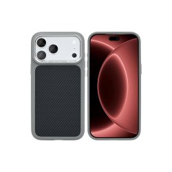 Rixus Mag Carbon Cover med MagSafe til iPhone 17 Pro / iPhone 18 Pro Titanium Gr�