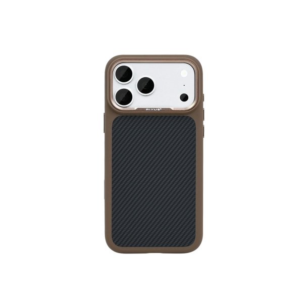 Rixus Mag Carbon Cover med MagSafe til iPhone 17 Pro / iPhone 18 Pro Brown