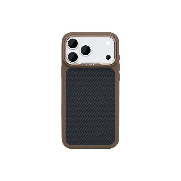 Rixus Mag Carbon Cover med MagSafe til iPhone 17 Pro Max / iPhone 18 Pro Max Brown