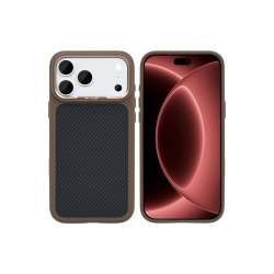 Rixus Mag Carbon Cover med MagSafe til iPhone 17 Pro Max / iPhone 18 Pro Max Brown
