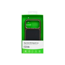 Rixus Mag Carbon Cover med MagSafe til iPhone 17 Pro Max / iPhone 18 Pro Max Brown