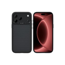 Rixus Mag Carbon Cover med MagSafe til iPhone 17 Pro Max / iPhone 18 Pro Max Titanium Sort