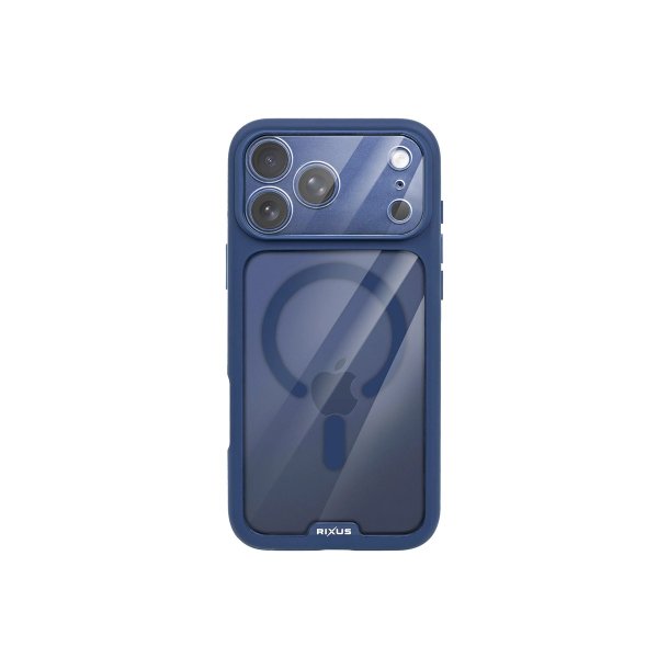 Rixus Crystal Amber Cover med MagSafe til iPhone 17 Pro / iPhone 18 Pro Bl�