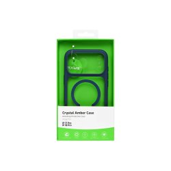 Rixus Crystal Amber Cover med MagSafe til iPhone 17 Pro / iPhone 18 Pro Bl�